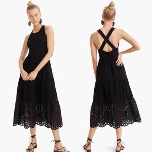 J.Crew Tiered knit maxi dress with eyelet trim